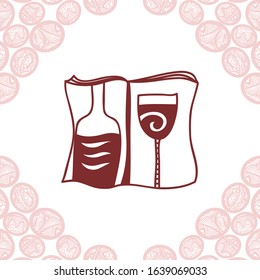 Abstract wine card. Vector illustration