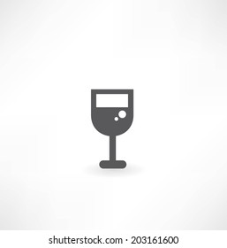 Abstract wine glass for your design