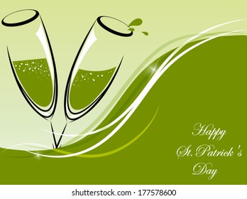 Abstract Wine glasses background for Patrick Day