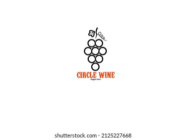 abstract wine grape logo design