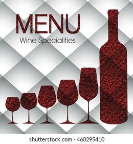 Abstract wine menu template for restaurants, bars and beverages