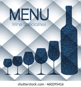 Abstract wine menu template for restaurants, bars and beverages