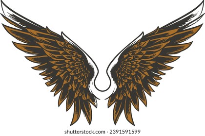 Abstract Wing Designs Artistic Vector Interpretations