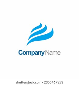 Abstract wing fly company logo vector image
