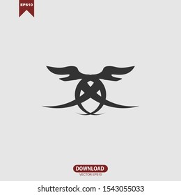 Abstract wing inspiration logo vector design