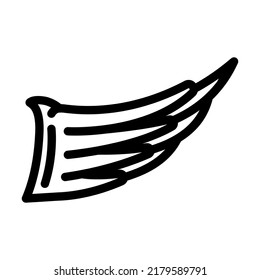abstract wing line icon vector. abstract wing sign. isolated contour symbol black illustration