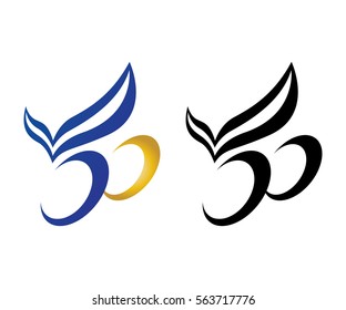 Abstract wing logo