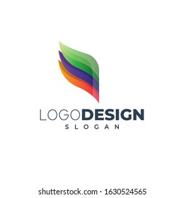 abstract wing logo design element
