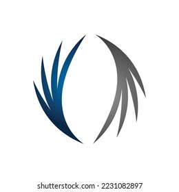 plantilla de icono de logotipo de ala abstracta