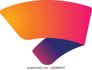 Abstract wing logo illustration in trendy and minimal style isolated on background