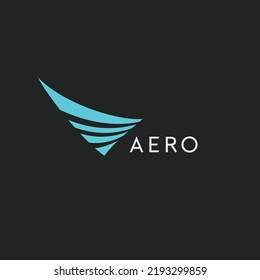 Abstracción de la ala mínima símbolo de símbolo de símbolo de logotipo diseño de ilustración vectorial