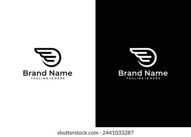 abstract wing O vector logo