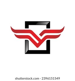 abstract wing simple icon logo