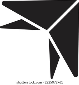 Abstract wing triangle logo illustration in trendy and minimal style isolated on background