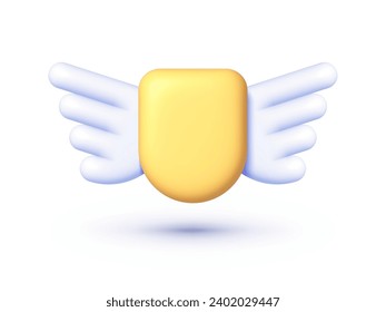 Abstract wings 3d template for decorative design. Design element. Vector illustration design