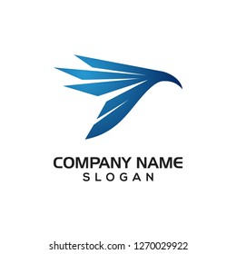 Abstract wings for aviation and various logo icon template
