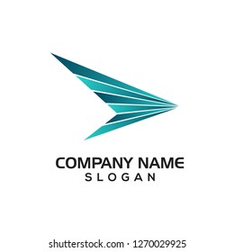 Abstract wings for aviation and various logo icon template