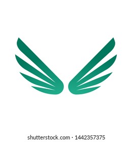 Abstract wings bird logo template vector icon design