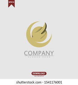 Abstract wings concept logo vector design