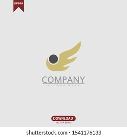 Abstract wings concept logo vector design