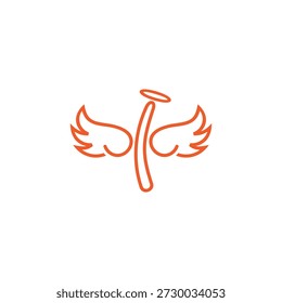 Alas abstractas Linda cosa buena símbolo icono Vector 
