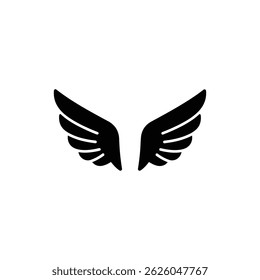 Abstract Wings Extending Outward Symbolizing Freedom and Expansion