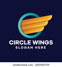 Abstract Wings Gradient Logo Design