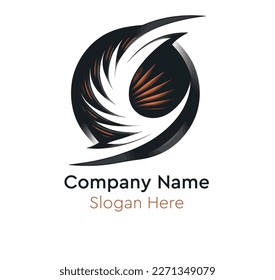 abstract wings Logo design vector template. Luxury corporate on isolated white background. 
