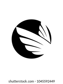 abstract wings logo template