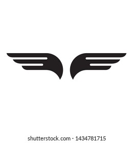 Abstract wings logo template vector icon design