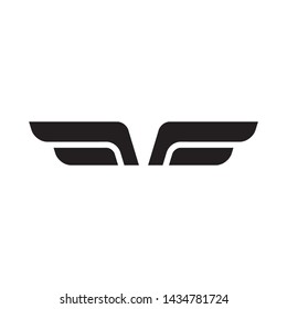 Abstract wings logo template vector icon design