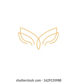 Abstract wings logo template vector icon design