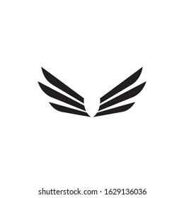 Abstract wings logo template vector icon design