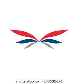 abstract wings symbol vector logo design