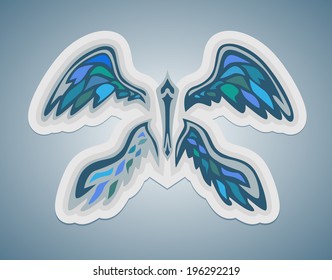 abstract wings. Vector version