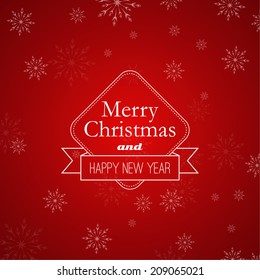 Abstract Winter Background with beautiful various snowflakes and stars. 