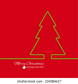 Abstract Winter Background. Christmas tree applique.