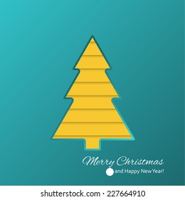 Abstract Winter Background. Christmas tree applique.
