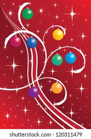 Abstract winter background with decorations
