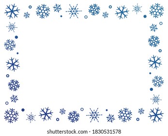 Abstract winter background with falling snowflakes