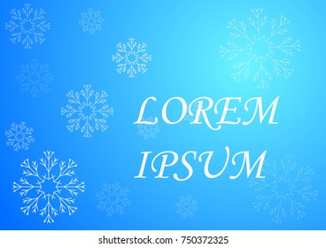 Abstract winter background with falling snowflakes