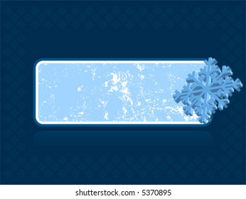Abstract winter background with Frame and snowflakes