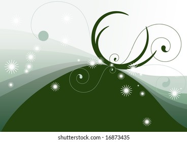 abstract winter background in green colour