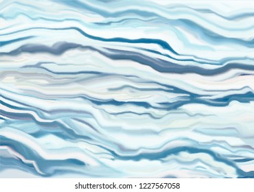 Abstract winter background, hand painted blue watercolor texture, vector illustration