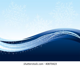 Abstract winter background, illustration