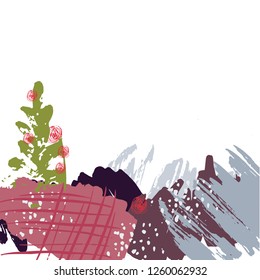 abstract winter background paint strokes vector, for decorating cards and invitations