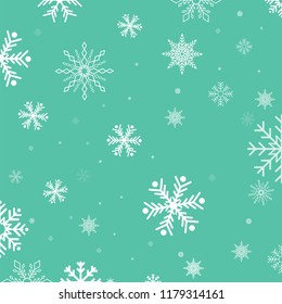 Abstract Winter Background with Snowflakes 