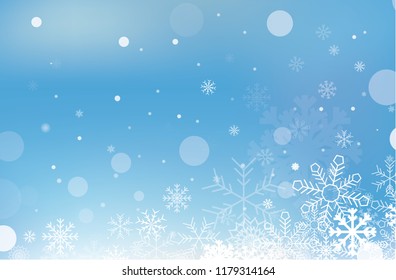 Fondo Abstractas de invierno con copos de nieve 