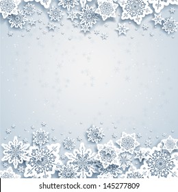 Abstract winter background with snowflakes