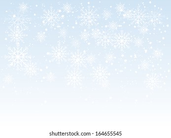 Abstract winter background with the snowflakes